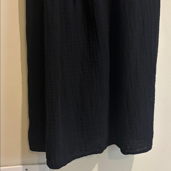 Old Navy Black Tiered Spaghetti-Strap Midi Dress M cotton - Picture 3 of 6